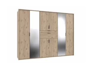 Wimex - Kleerkast Moldau - 8-Deuren en 2-Schuiven - Imitatie Eikenhout - 270x58x208cm | Belga Meubelen Best