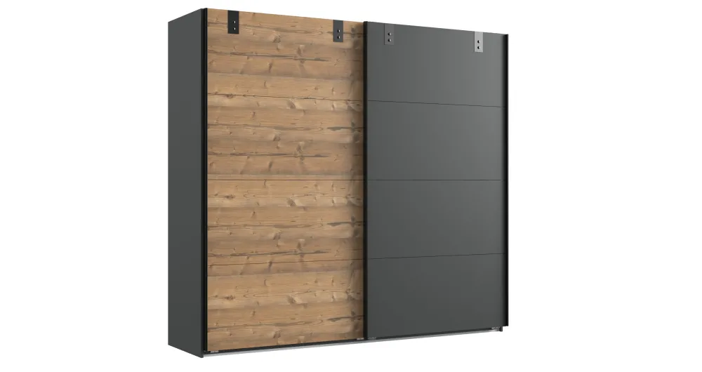 wimex__schuifdeurenkast_m_0.webp Wimex - Schuifdeurenkast Malmoe - Eiken en Grafiet decor - 225x210x65cm | Belga Meubelen Best