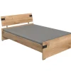 Wimex - Twepeersoonsbed Liverpool - Donkere Eik - 140x85x200cm | Belga Meubelen Clearance