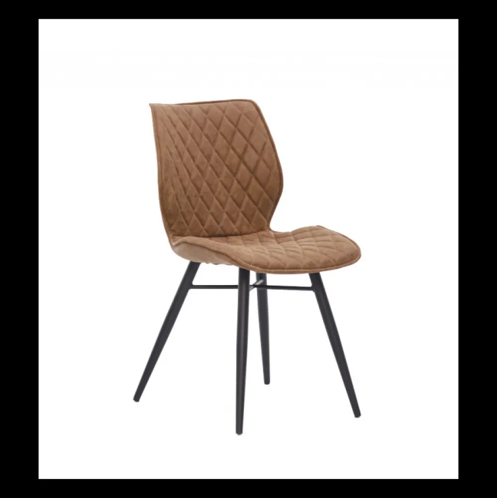ylf__eetkamerstoel_yasmin_0.webp YLF - Eetkamerstoel Yasmin - Stof - Cognac - 46x80x45cm | Belga Meubelen Hot